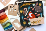8"x 8" Woodland Banner Felting Kit by Sheep Creek Studio