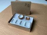 Ceramic Artist 4-Pan Paint Palette - Handmade Travel Palette