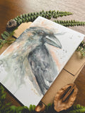 Crow Watercolor A7 Greeting Card