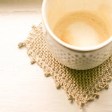 Knit Linen Coaster Kit - Stone, No Needle