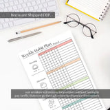 Weekly Habit Tracker: 50 Page Tear-Off Notepad (Weekly Habit Plan)