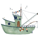 Fishing Boat Catch of the Day Illustration Print