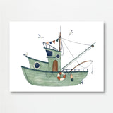 Fishing Boat Catch of the Day Illustration Print