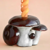 Mahogany Mushroom Cluster Cake Topper