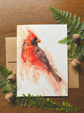 Northern Cardinal Watercolor A7 Greeting Card