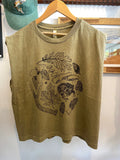 Forager 100% Cotton Shirt Mushrooms Toad Antler Leaves