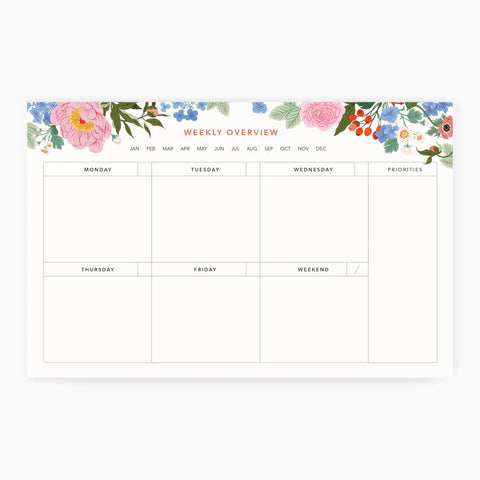 Garden | Weekly Overview Notepad