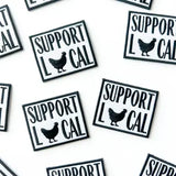 Support Local Embroidered Iron-On Patch Holistic Farm