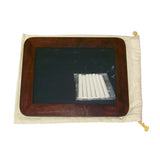 Vintage Schoolhouse Chalkboard with Chalk in Cloth Bag