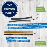 Charcoal Sketch Set For Drawing