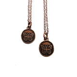 Antique Butterfly Coin Necklace