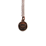 Antique Butterfly Coin Necklace