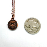 Antique Butterfly Coin Necklace