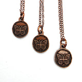 Antique Butterfly Coin Necklace