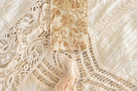 Lotus Light - Handmade Embroidered Bookmark