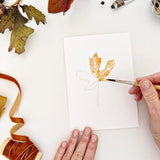 Fall Leaves Paintable Notecards by Emily Lex