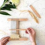 Flax & Twine Cherry Hand Loom Kit with Weaving Resources Guide