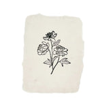 Peony Stems Letterpress Note Card