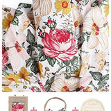 Miaoberry Bamboo Cotton Muslin Floral Swaddle Blankets