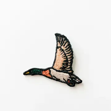 Flying Mallard Duck 3" Embroidered Iron-On Patch