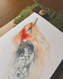 Red-Bellied Woodpecker Watercolor A7 Greeting Card