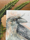 Crow Watercolor A7 Greeting Card