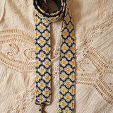 Daisy Dark- Multifunctional Handmade Embroidered Strap