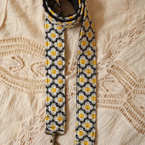 Daisy Dark- Multifunctional Handmade Embroidered Strap