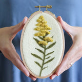 Goldenrod Wall Hanging - Needle Felting Kit - Beginner