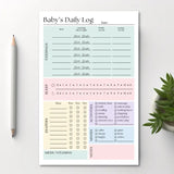 Baby & Newborn Daily Care Log: 50-Page Notepad