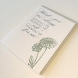 "Thank You For Always Showing Up..." Letterpress Greeting Card