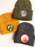 Wild Strawberry Native Plant Patch Waffle Beanie Hat
