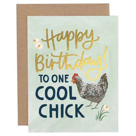 Happy Birthday To One Cool Chick Birthday Greeting Card