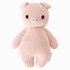 Baby Piglet Cotton Knit Doll