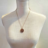 Stillwater Dragonfly Antique Copper Medallion Necklace