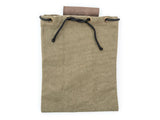 Leather & Canvas Bushcraft Foraging Belt Bag Pouch for Camping