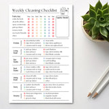 Weekly Cleaning Checklist: 50-Page Notepad