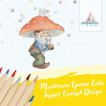 Mushroom Gnome Cake Topper