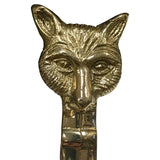 Solid Brass Fox Head Letter Opener Vintage-Style