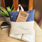 Just One More Chapter, Reading Pillow, Navy Floral