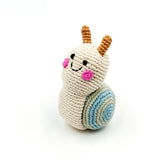 Baby Snail Rattle – Handmade Organic Cotton, Fair Trade Toy by Pebble