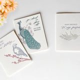 "A Little Bird Told Me..." Birthday Card Letterpress Greeting Card