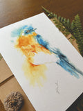 Bluebird Watercolor A7 Greeting Card