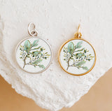 Olive Branch Pendant Necklace Charm