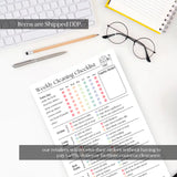 Weekly Cleaning Checklist: 50-Page Notepad