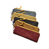 Pencil Case - Waxed Canvas // Vegan Makeup Pouch - (Verities available)