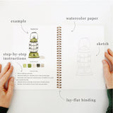 Camping Watercolor Workbook by Emily Lex