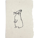 Bunny Sketch Letterpress Note Card / Mini Art Print