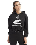 Coyote Skull Nature Walk Cropped Hoodie w/ Drawcord