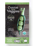 Crochet Your Veggies Amigurumi Kit Peapod: Everything You Need Is Included: 100%-Cotton Yarn, Crochet Hook, Stitch Marker, Tapestry Needle, Fiberfill by Schiffer Publishing